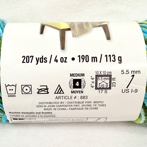 Loops & Threads Soft & Shiny Yarn Blue Lagoon Acrylic - Two New Skeins - Picture 5 of 6